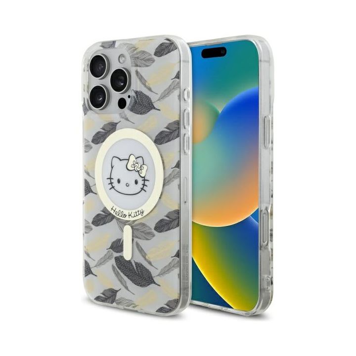 Hello Kitty HKHMP16XHGLEH iPhone 16 Pro  Max 6.9" biały/white hardcase IML Golden Leaves MagSafe na NearMe.pl