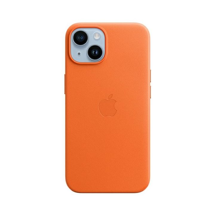 Etui Apple MPP83ZM/A iPhone 14 / 15 / 136.1" pomarańczowy/orange Leather Case MagSafe na NearMe.pl
