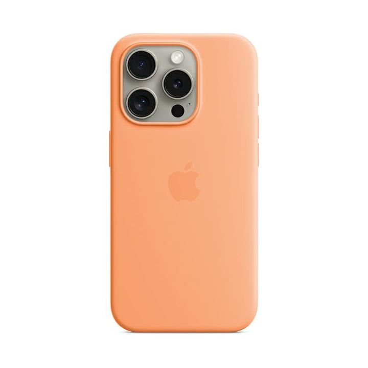 Etui Apple MT1W3ZM/A iPhone 15 Pro Max6.7" MagSafe pomarańczowy/orange sorbet Silicone Case na NearMe.pl