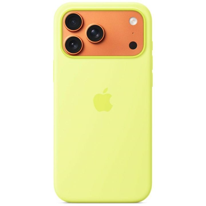 Etui Apple Silicone Case MagSafe do      iPhone 17 Pro Max neonowy żółty na NearMe.pl