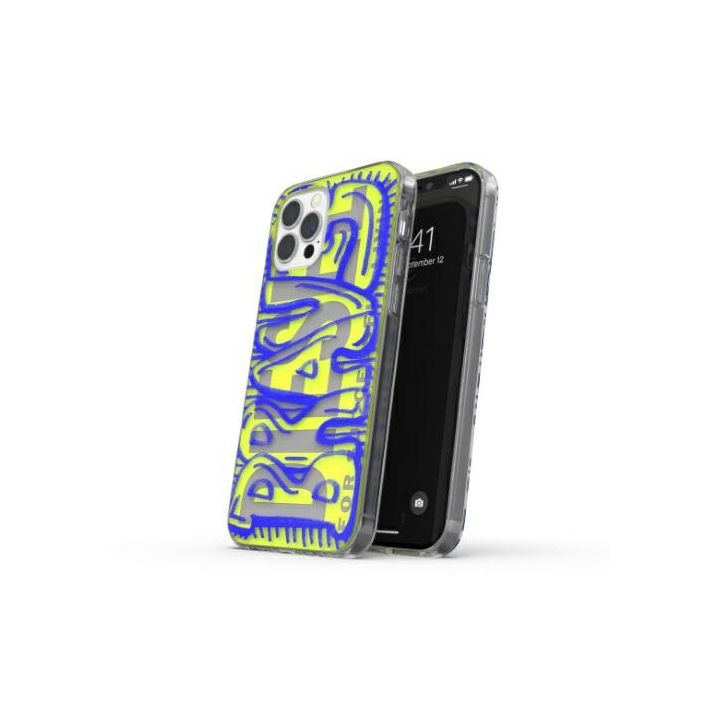 Diesel Snap Case Clear AOP iPhone 12 ProMax niebiesko-limonkowy/blue-lime 42565 na NearMe.pl