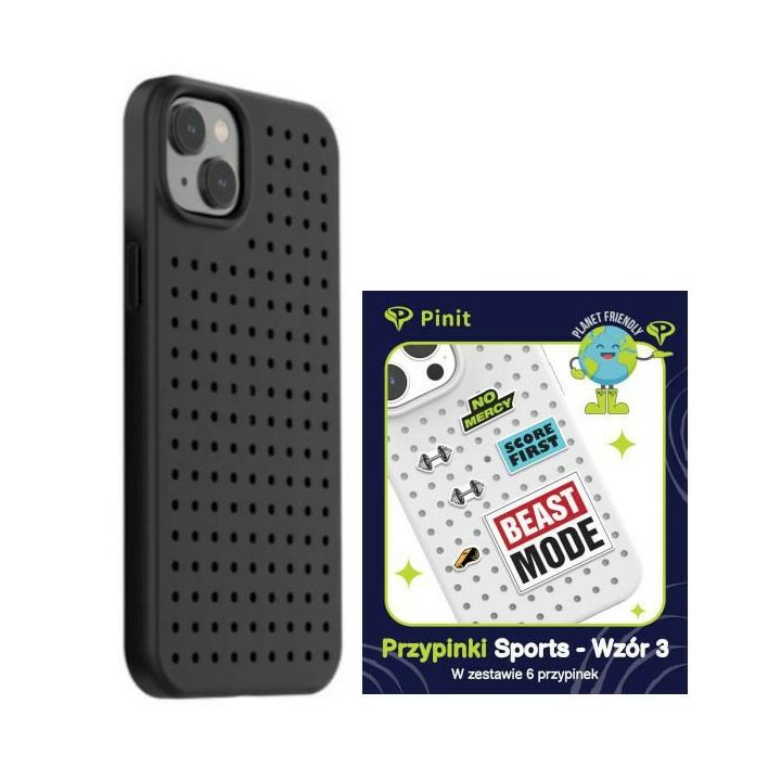 Zestaw Etui Pinit Dynamic + Sports PiniPhone 14 / 15 / 13 6.1" czarny/black wzór 3 na NearMe.pl
