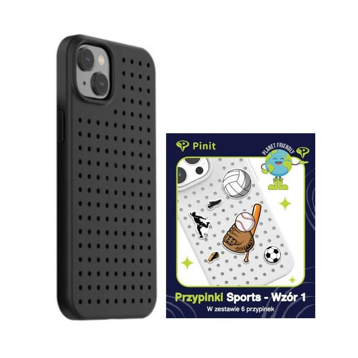 Zestaw Etui Pinit Dynamic + Sports PiniPhone 14 Plus / 15 Plus 6.7" czarny/black wzór 1 na NearMe.pl