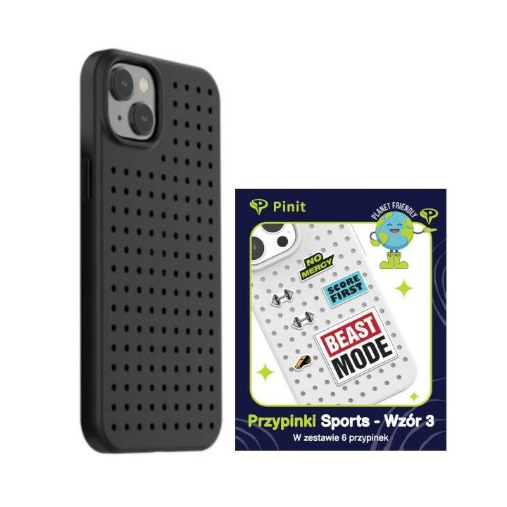 Zestaw Etui Pinit Dynamic + Sports PiniPhone 14 Plus / 15 Plus 6.7" czarny/black wzór 3 na NearMe.pl