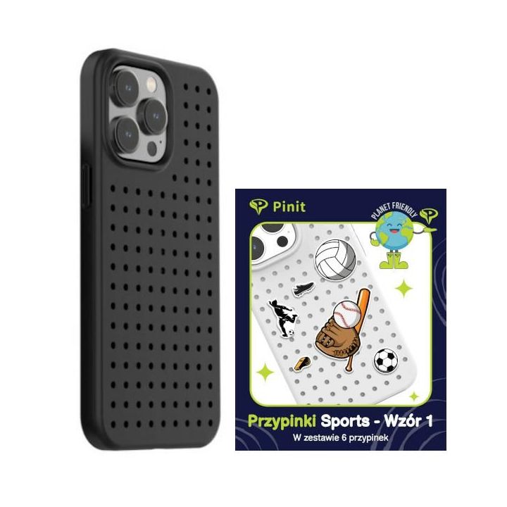 Zestaw Etui Pinit Dynamic + Sports PiniPhone 14 Pro Max 6.7" czarny/black wzór 1 na NearMe.pl