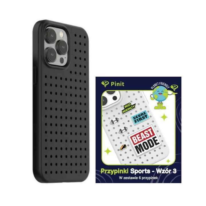 Zestaw Etui Pinit Dynamic + Sports PiniPhone 14 Pro Max 6.7" czarny/black wzór 3 na NearMe.pl