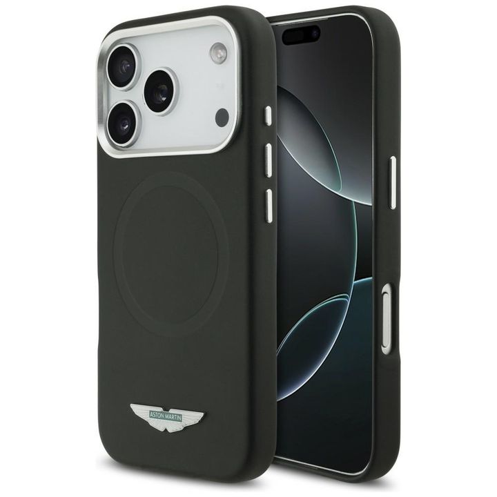Etui Aston Martin HC FW Logo MagSafe do  iPhone 17 Pro czarny na NearMe.pl