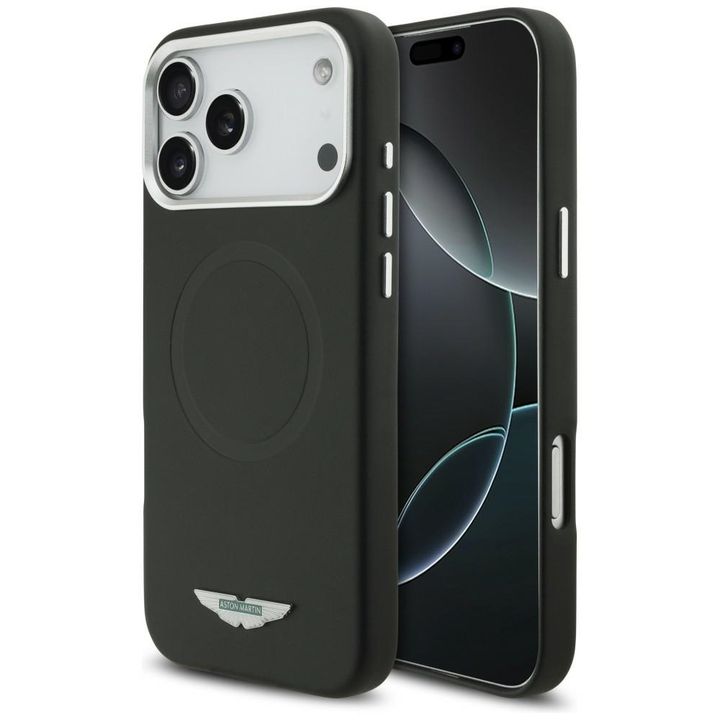 Etui Aston Martin HC FW Logo MagSafe do  iPhone 17 Pro Max czarny na NearMe.pl