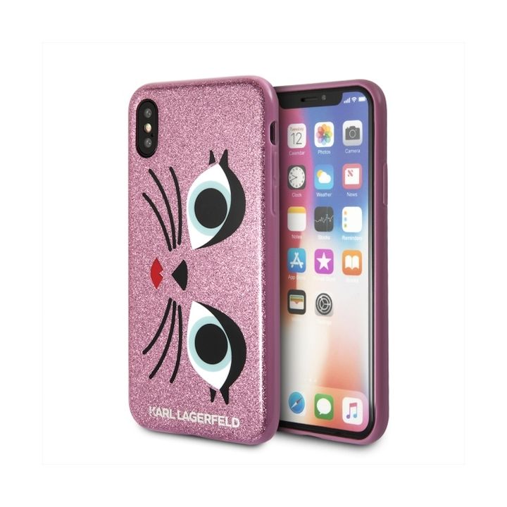 Karl Lagerfeld KLHCPXGLCHPI iPhone X/Xshard case pink/różowy K-Paris na NearMe.pl