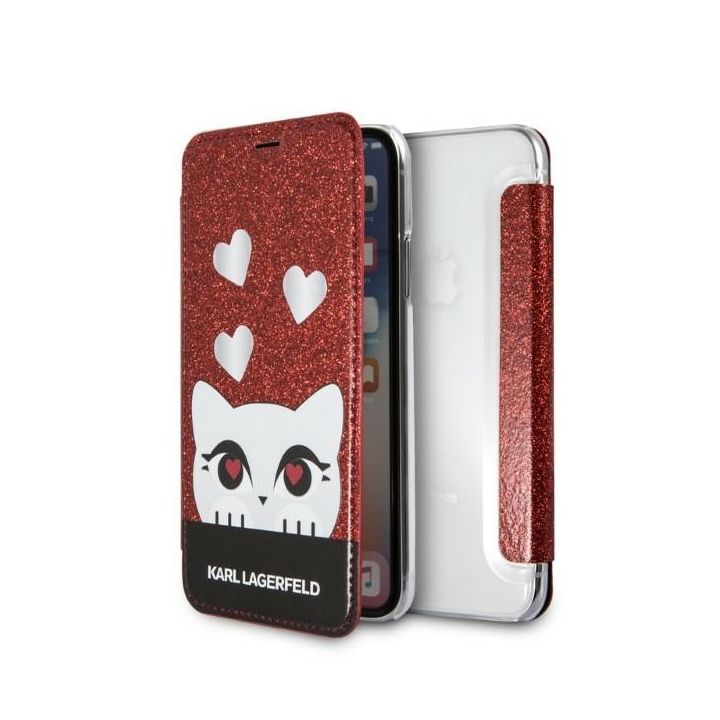 Karl Lagerfeld KLFLBKPXVDCRE iPhone X/XS red/czerwony book Valentine na NearMe.pl