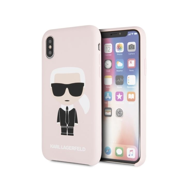Karl Lagerfeld KLHCPXSLFKPI iPhone X/Xshardcase jasnoróżowy/light pink Silicone Iconic na NearMe.pl