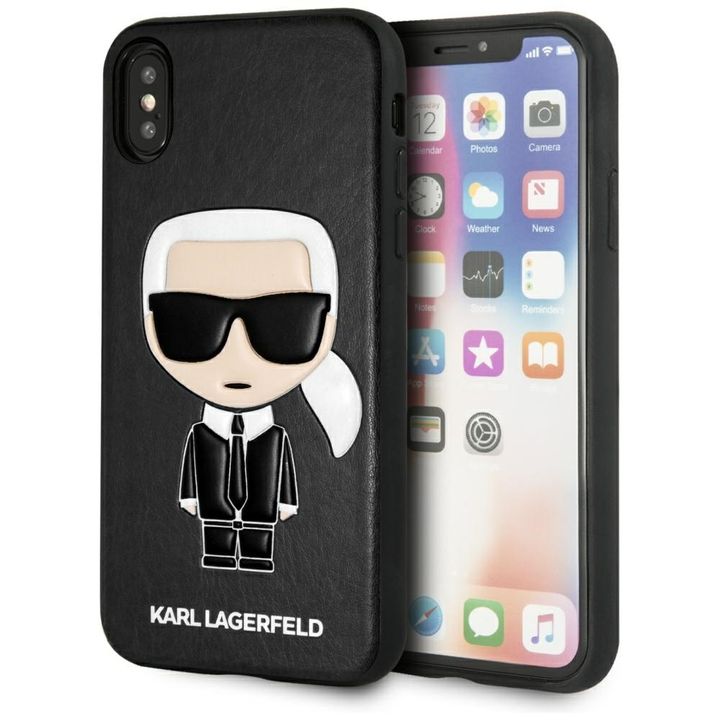 Karl Lagerfeld KLHCPXIKPUBK iPhone X/Xshardcase czarny/black Iconic Karl Embossed na NearMe.pl