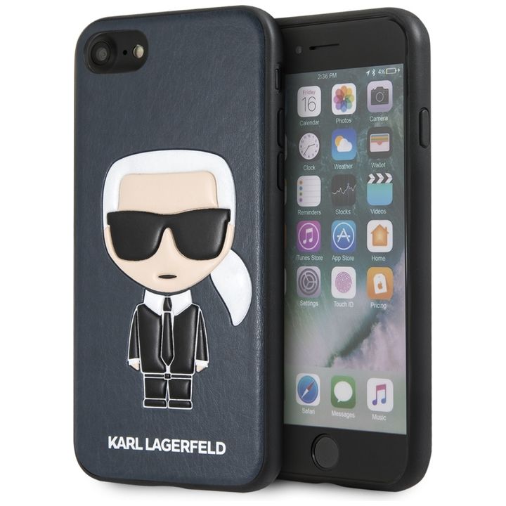 Karl Lagerfeld KLHCI8IKPUBL iPhone 7/8SE 2020 / SE 2022 hardcase niebieski/blue Iconic Karl Embossed na NearMe.pl