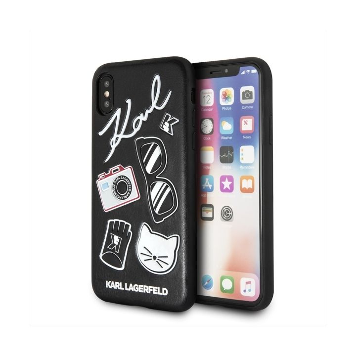 Karl Lagerfeld KLHCPXPIN iPhone X/Xshardcase czarny/black Pins na NearMe.pl