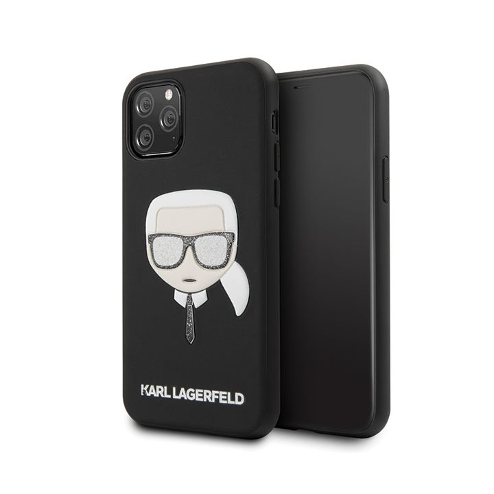 Karl Lagerfeld KLHCN65GLBK iPhone 11 ProMax czarny/black Iconik Embossed & Glitter na NearMe.pl