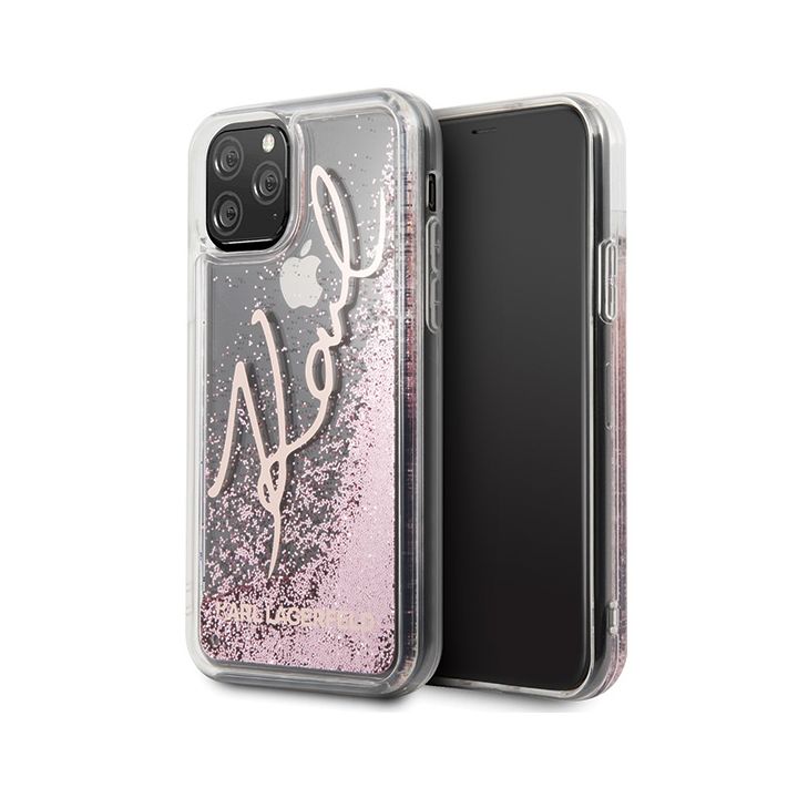 Karl Lagerfeld KLHCN65TRKSRG iPhone 11Pro Max różowo-złoty/rose gold Glitter Signature na NearMe.pl