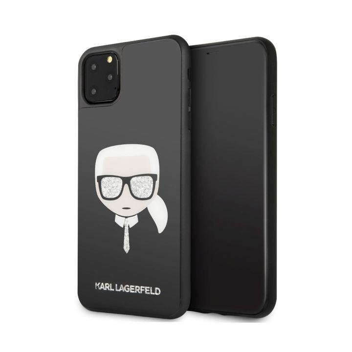 Karl Lagerfeld KLHCN65DLHBK iPhone 11 Pro Max czarny/black Iconic Glitter Karl`s Head na NearMe.pl