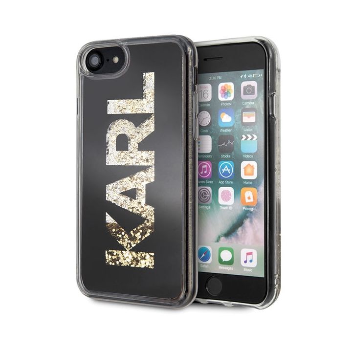 Karl Lagerfeld KLHCI8KAGBK iPhone 7/8SE 2020 / SE 2022 czarny/black Karl logo Glitter na NearMe.pl