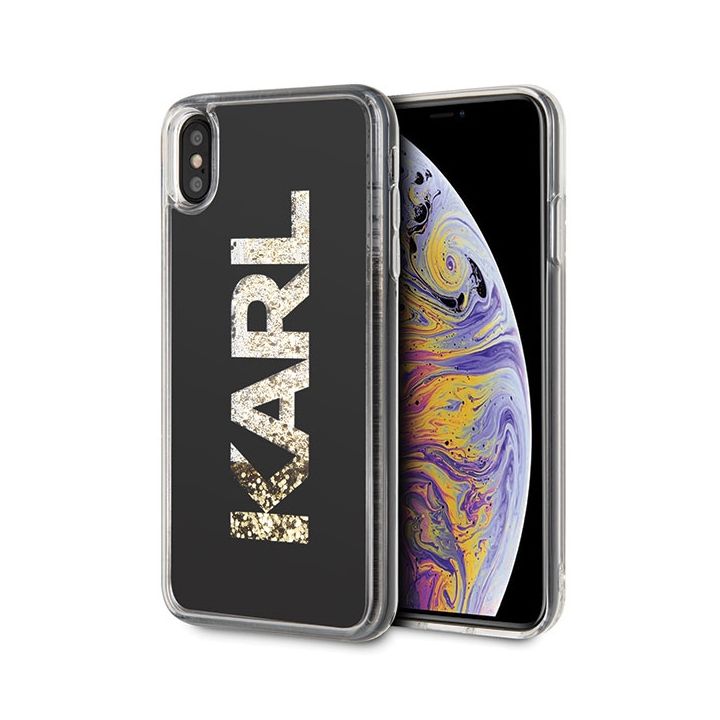 Karl Lagerfeld KLHCI65KAGBK iPhone XsMax czarny/black Karl logo Glitter na NearMe.pl