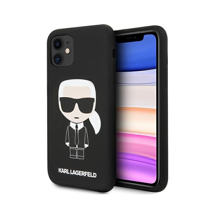 Karl Lagerfeld KLHCN61SLFKBK iPhone 116,1" / Xr hardcase czarny/black Silicone Iconic na NearMe.pl