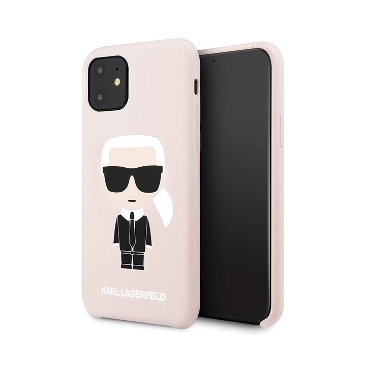 Karl Lagerfeld KLHCN61SLFKPI iPhone 116,1" / Xr hardcase jasnoróżowy/light pink Silicone Iconic na NearMe.pl