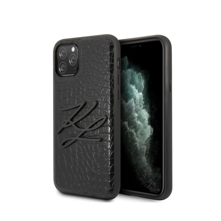 Karl Lagerfeld KLHCN58CRKBK iPhone 11Pro hardcase czarny/black Croco na NearMe.pl
