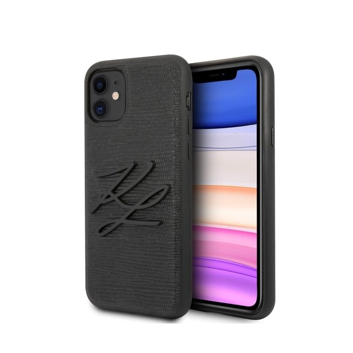 Karl Lagerfeld KLHCN61TJKBK iPhone 116,1" / Xr hardcase czarny/black Lizard na NearMe.pl