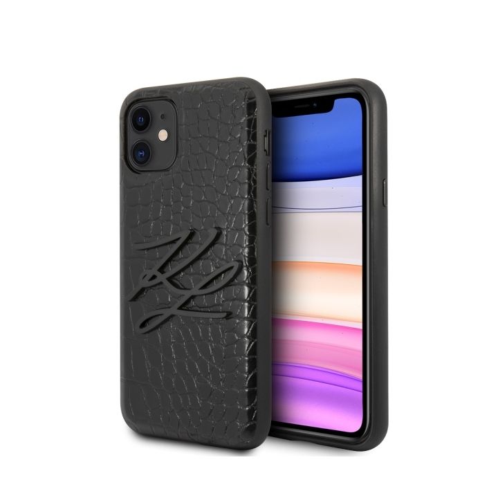 Karl Lagerfeld KLHCN61CRKBK iPhone 116,1" / Xr hardcase czarny/black Croco na NearMe.pl