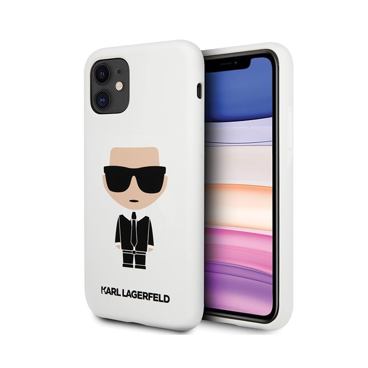 Karl Lagerfeld KLHCN61SLFKWH iPhone 116,1" / Xr hardcase biały/white Silicone Iconic na NearMe.pl