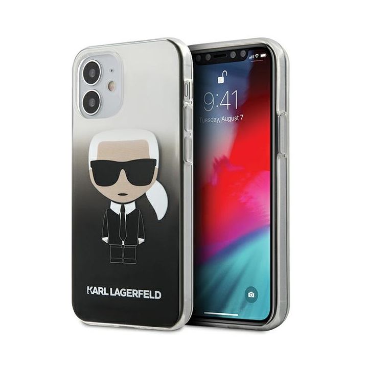 Karl Lagerfeld KLHCP12STRDFKBK iPhone 12 mini 5,4" czarny/black hardcase Gradient Ikonik Karl na NearMe.pl
