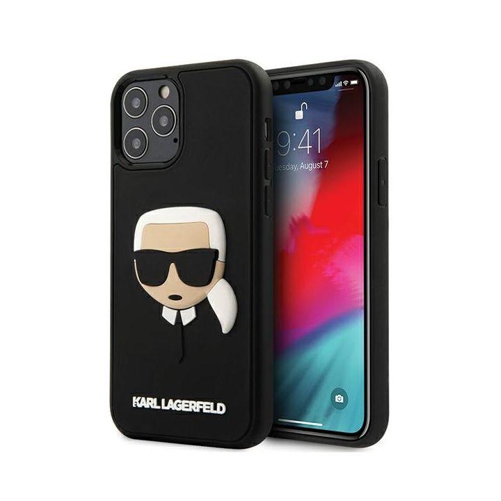 Karl Lagerfeld KLHCP12MKH3DBK iPhone 12 /12 Pro 6,1" czarny/black hardcase 3D Rubber Karl`s Head na NearMe.pl