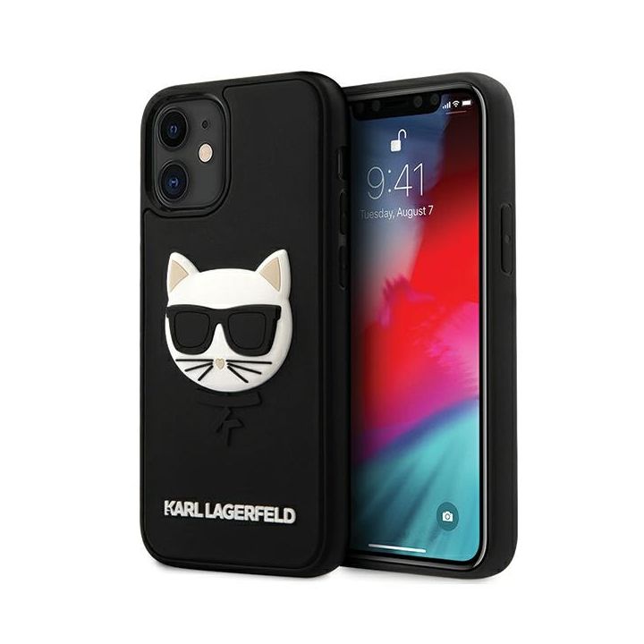 Karl Lagerfeld KLHCP12SCH3DBK iPhone 12mini 5,4" czarny/black hardcase 3D Rubber Choupette na NearMe.pl