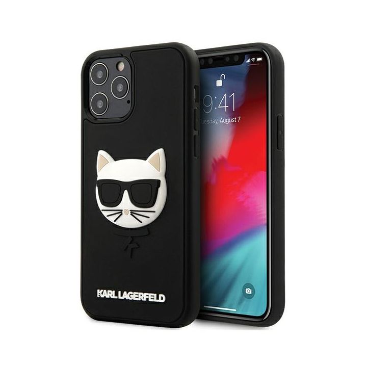 Karl Lagerfeld KLHCP12MCH3DBK iPhone 12/12 Pro 6,1" czarny/black hardcase 3D Rubber Choupette na NearMe.pl