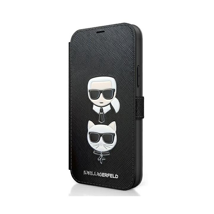 Karl Lagerfeld KLFLBKP12MSAKICKCBKiPhone 12/12 Pro 6,1" czarny/black book Saffiano Karl & Choupette na NearMe.pl