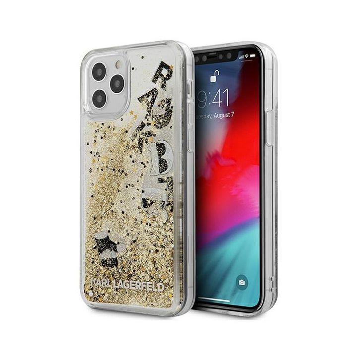 Karl Lagerfeld KLHCP12LROGO iPhone 12Pro Max 6,7" złoty/gold hardcase Glitter Charms na NearMe.pl