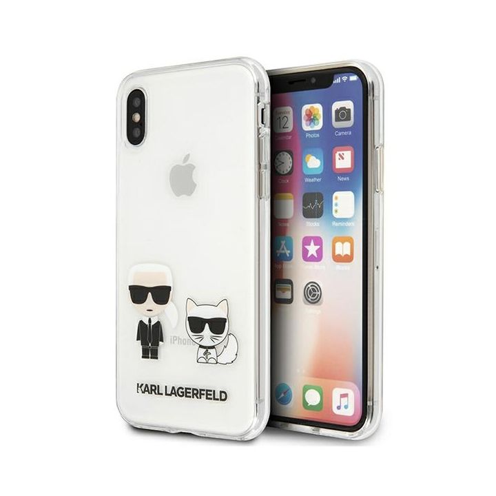 Karl Lagerfeld KLHCPXCKTR iPhone X/Xs hardcase Transparent Karl & Choupette na NearMe.pl