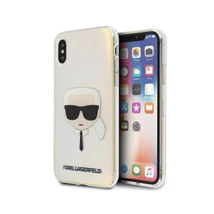 Karl Lagerfeld KLHCPXPCKHML iPhone X/Xsmulticolor hardcase Iridescent Karl`s Head na NearMe.pl