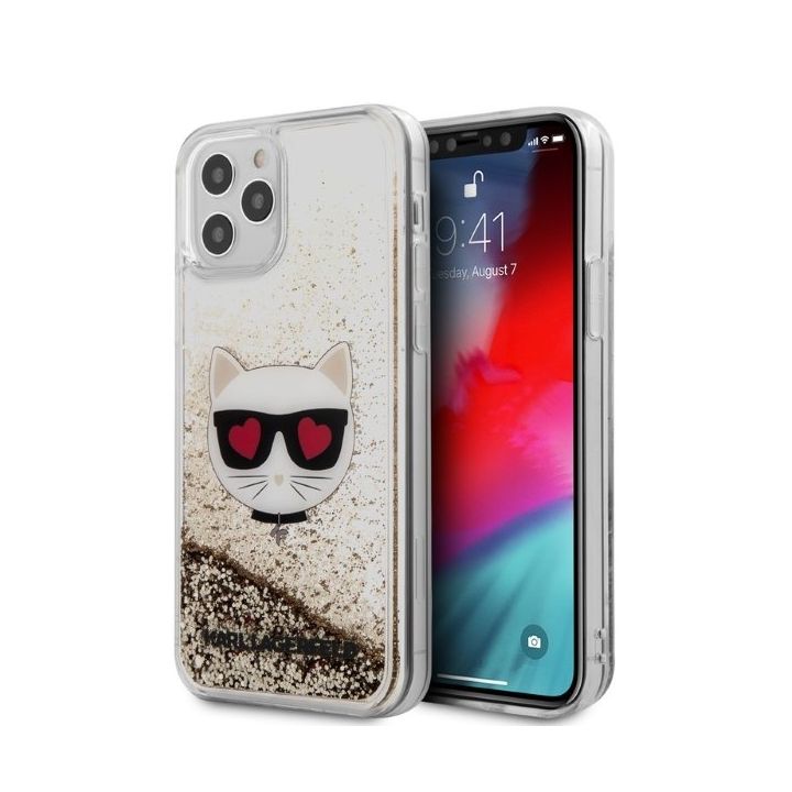Karl Lagerfeld KLHCP12LLCGLGO iPhone12 Pro Max 6,7" złoty/gold hardcase Liquid Glitter Choupette na NearMe.pl