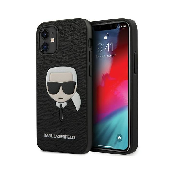 Karl Lagerfeld KLHCP12MSAKHBK iPhone12/12 Pro 6,1" czarny/black hardcase Saffiano Ikonik Karl`s Head na NearMe.pl
