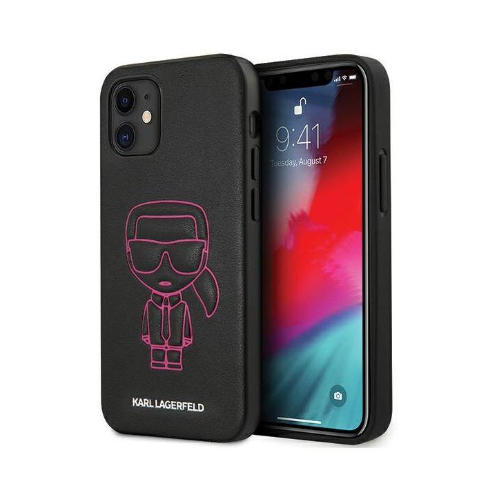 Karl Lagerfeld KLHCP12SPCUIKPI iPhone12 mini 5,4" różowy/pink hardcase Karl Ikonik Outline na NearMe.pl