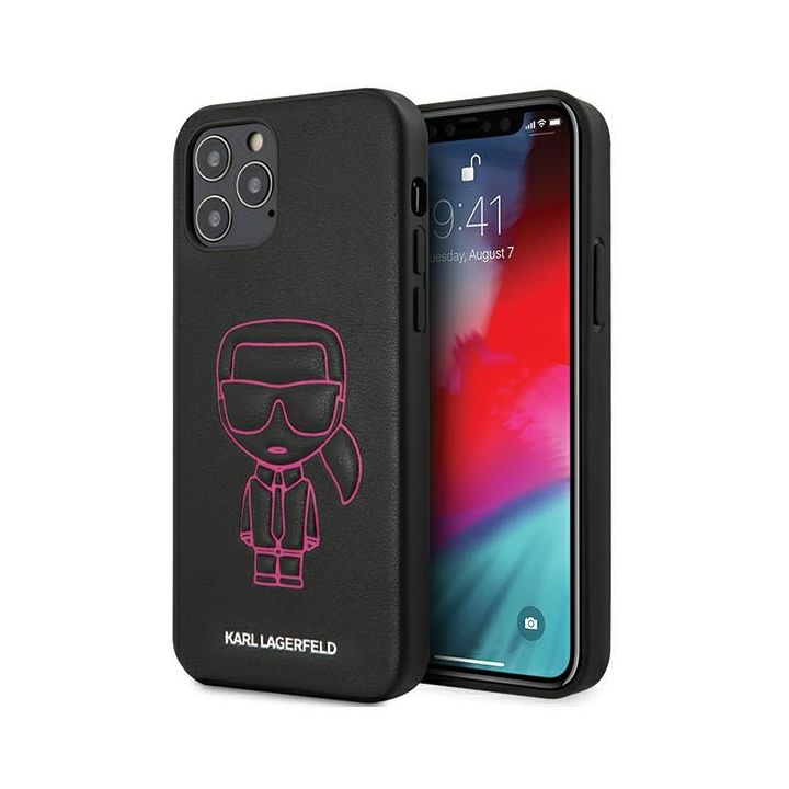 Karl Lagerfeld KLHCP12MPCUIKPI iPhone12/12 Pro 6,1" różowy/pink hardcase Karl Ikonik Outline na NearMe.pl
