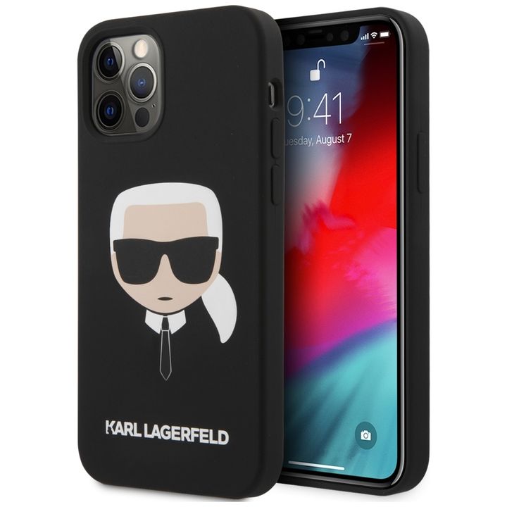 Karl Lagerfeld KLHCP12MSLKHBK iPhone 12/12 Pro 6,1" czarny/black hardcase Silicone Karl`s Head na NearMe.pl
