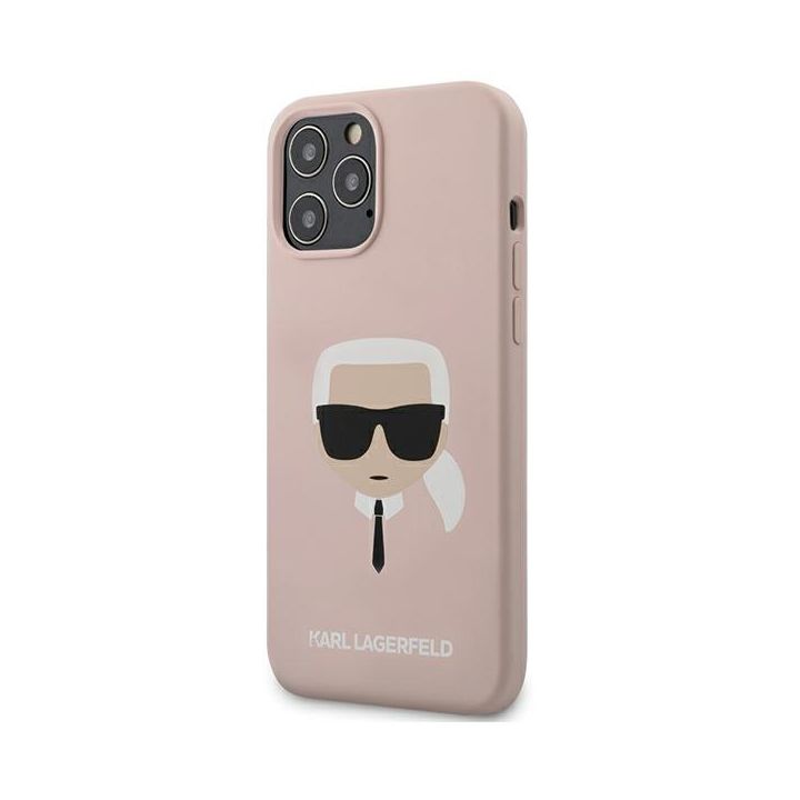 Karl Lagerfeld KLHCP12LSLKHLP iPhone12 Pro Max 6,7" jasnoróżowy/light pink hardcase Silicone Karl`s Head na NearMe.pl