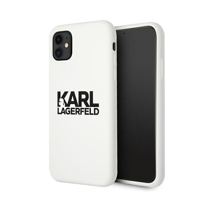 Karl Lagerfeld KLHCN61SLKLWH iPhone 116,1" / Xr Silicone Stack Logo biały/white na NearMe.pl