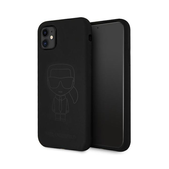 Karl Lagerfeld KLHCN61SILTTBK iPhone 116,1" / Xr Silicone Ikonik Outline czarny/black na NearMe.pl