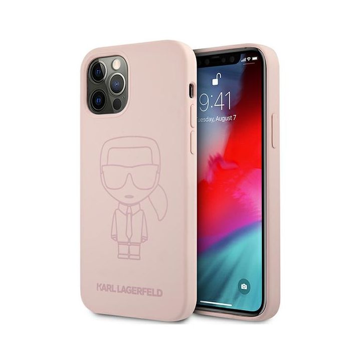 Karl Lagerfeld KLHCP12LSILTTPI iPhone12 Pro Max 6,7" Silicone Ikonik Outline różowy/pink na NearMe.pl