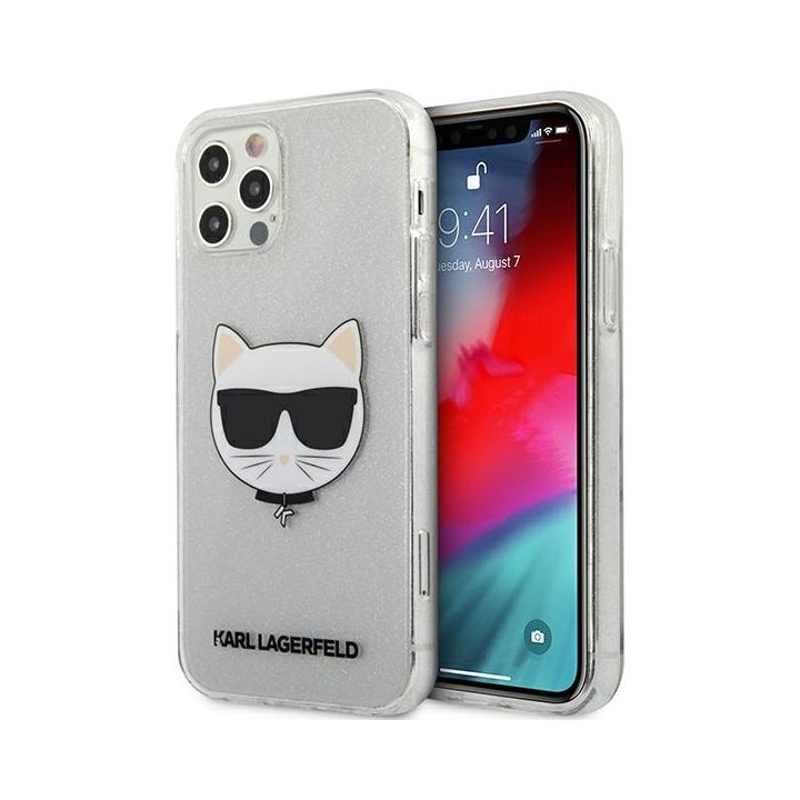 Karl Lagerfeld KLHCP12LCHTUGLS iPhone12 Pro Max 6,7" srebrny/silver hardcase Glitter Choupette na NearMe.pl