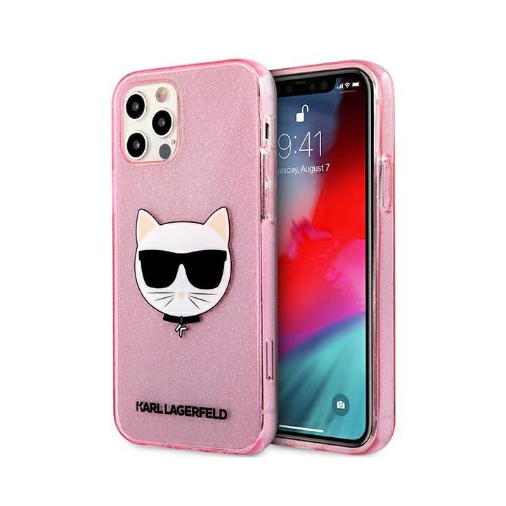 Karl Lagerfeld KLHCP12MCHTUGLP iPhone 12/12 Pro 6,1" różowy/pink hardcase Glitter Choupette na NearMe.pl