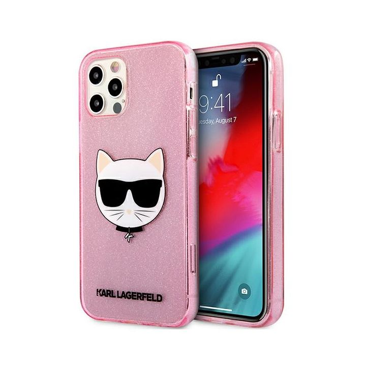 Karl Lagerfeld KLHCP12LCHTUGLP iPhone12 Pro Max 6,7" różowy/pink hardcase Glitter Choupette na NearMe.pl