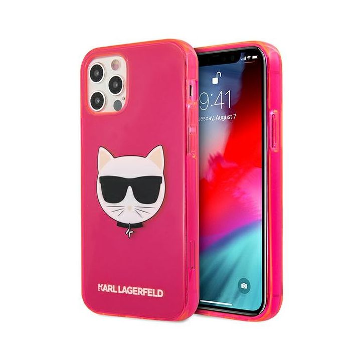 Karl Lagerfeld KLHCP12MCHTRP iPhone12/12 Pro 6,1" różowy/pink hardcase Glitter Choupette Fluo na NearMe.pl